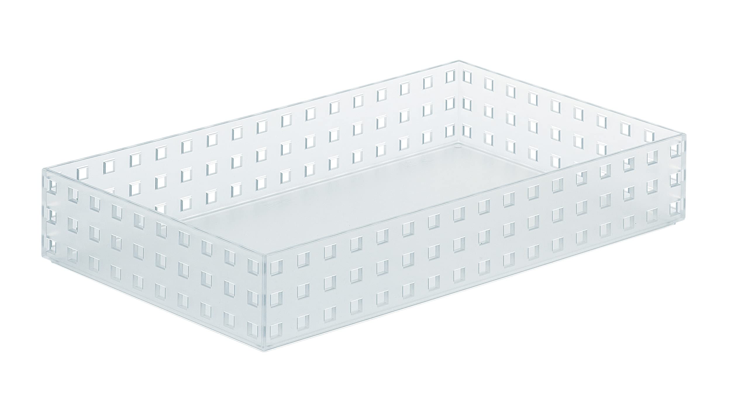 Like-it 9036 Clear Stackable Kitchen Storage Case - 13.8 Inch (35cm) Wide Organizer Box for Bricks & Accessories - 8.3x13.8x2.5 Inches (21x35x6.3cm) - Made in Japan - Perfect for LEGO Storage, Craft Supplies & Pantry Organization