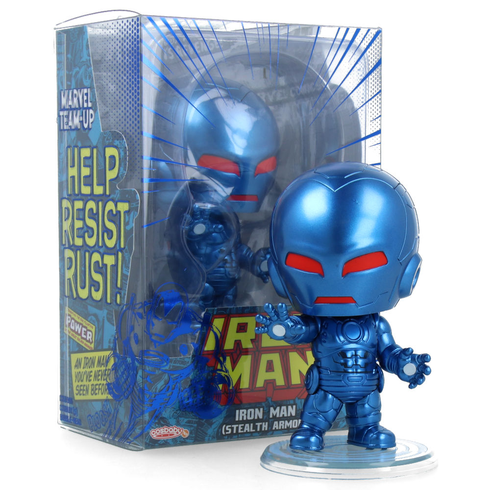 Marvel Comics Iron Man Stealth Armor Cosbaby Figurine - Collectible Action Figure for Display, Gifts & Marvel Fans