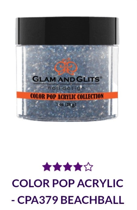 GLAM AND GLITS COLOR POP COLLECTIONS CPA379 - 1 oz Nail Polish in Beachball Color - Vibrant Summer Nails for Beach Vacations & Pool Parties