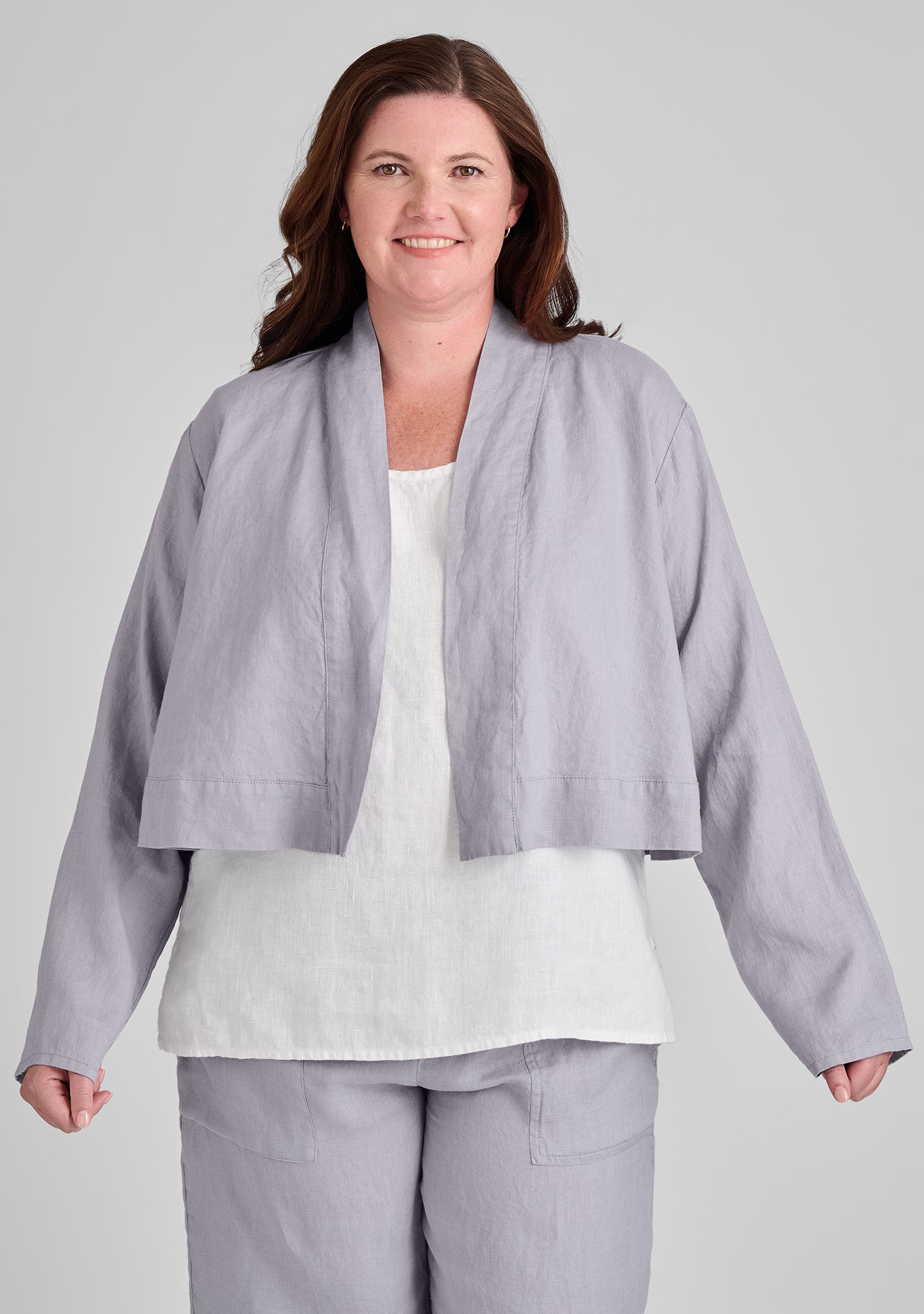 Stylish Cropped Linen Cardigan for Women - Lightweight Summer Cover-Up for Beach, Office & Casual Outfits