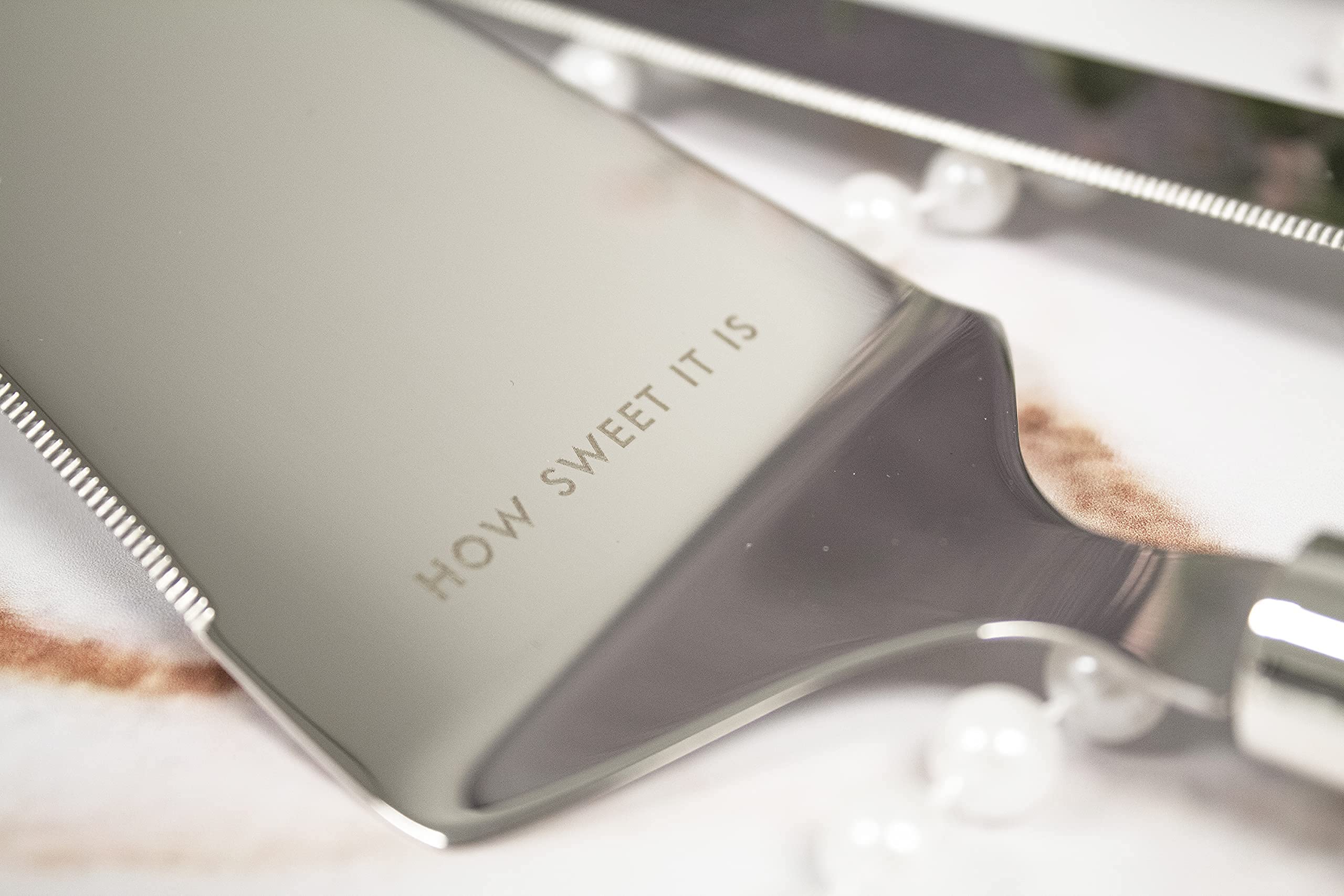Kate Spade Bridal Take the Cake Personalized Wedding Cake Knife and Server Set - Custom Engraved Cake Cutting Gift for Bride & Groom - Perfect for Wedding, Anniversary & Bridal Shower Celebrations