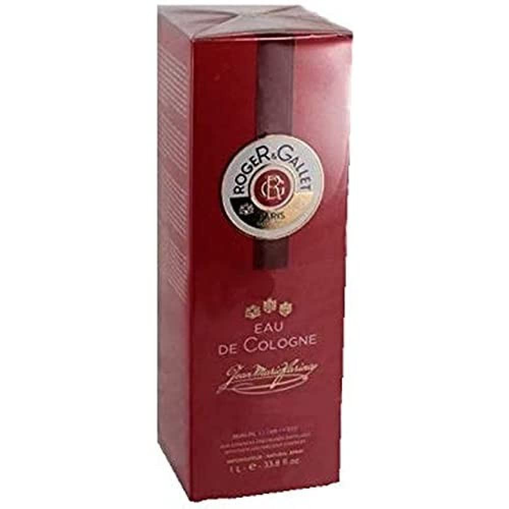 ROGER & GALLET Jean Marie Farina Extra-Vieille Eau De Cologne 1000ml/33.8oz - Classic French Cologne for Men & Women, Perfect for Daily Fragrance & Gift Giving