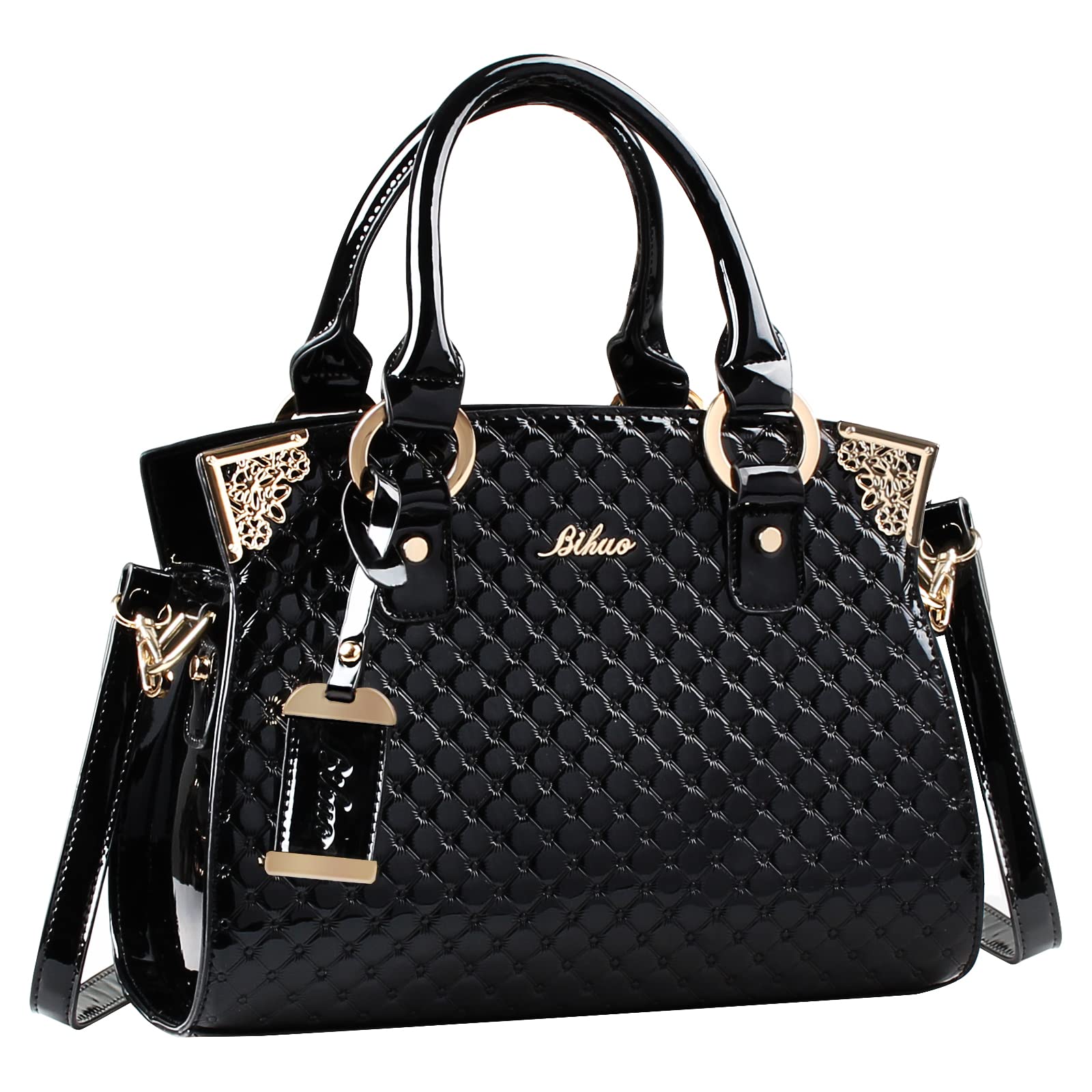 Stylish Women's Patent Leather Handbags - Designer Tote, Satchel & Crossbody Purse with Adjustable Shoulder Strap | Perfect for Work, Travel & Everyday Use