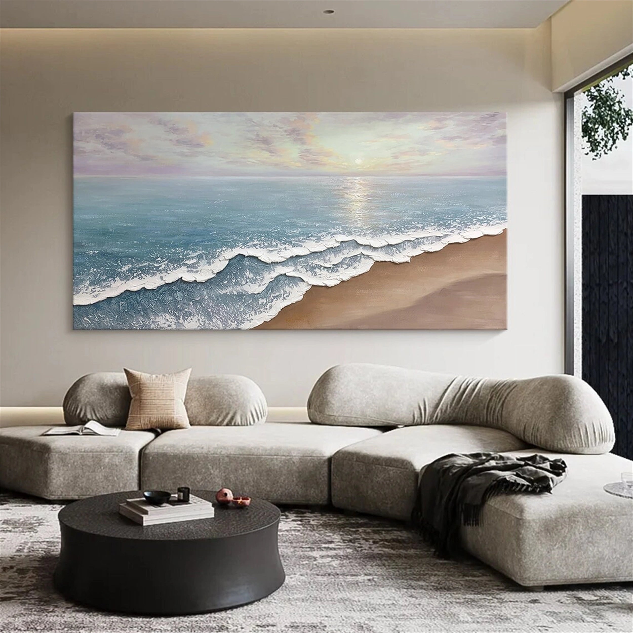 Ocean and Sky Painting #OS 102 - Stunning Seascape Wall Art for Living Room, Bedroom & Office Decor