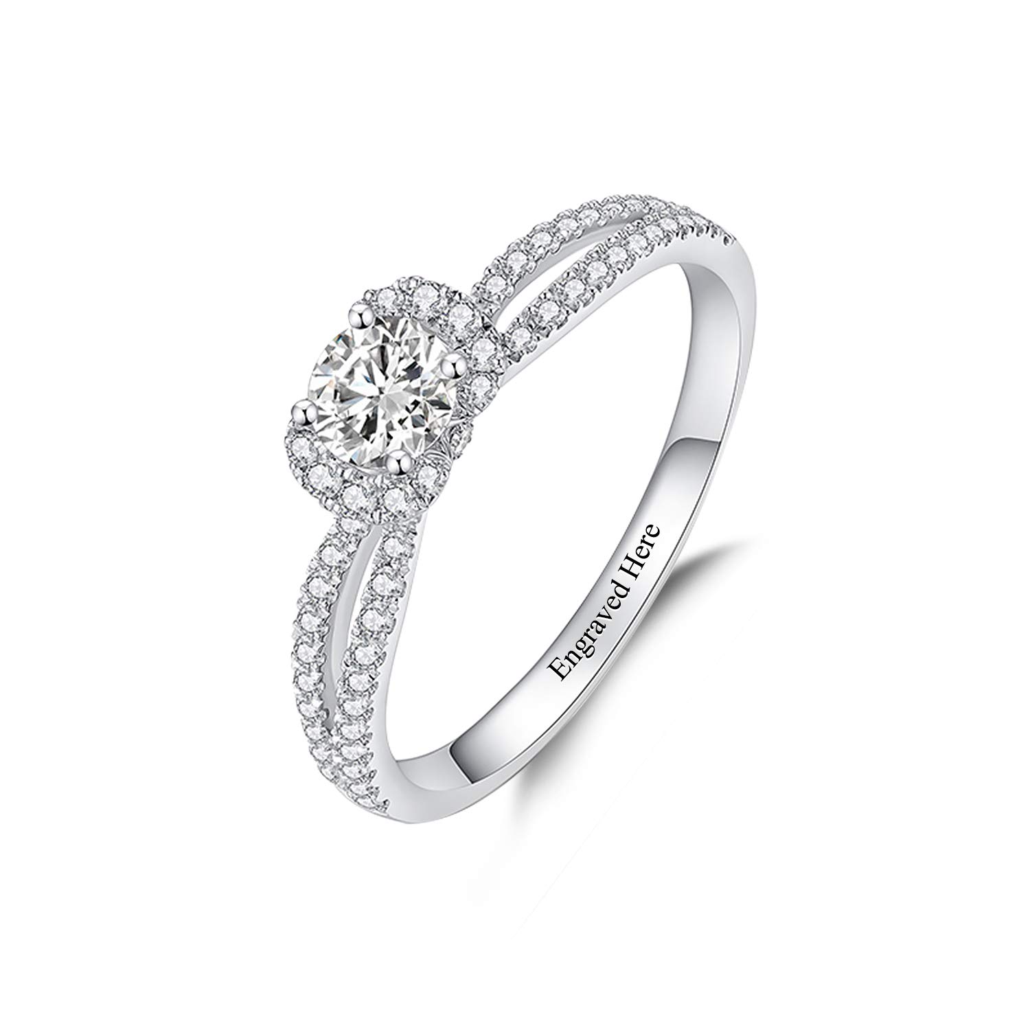 1 Carat Moissanite Diamond Infinity Ring - 925 Sterling Silver Custom Name Ring for Women, Personalized Anniversary & Engagement Jewelry Gift for Wife, Girlfriend - Perfect for Weddings, Proposals & Romantic Occasions