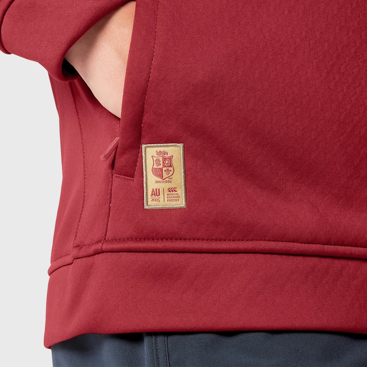 Canterbury British & Irish Lions Women's 1/4 Zip Fleece Pullover - Red Rugby Training Top for Women - Perfect for Rugby Practice, Gym Workouts & Casual Wear