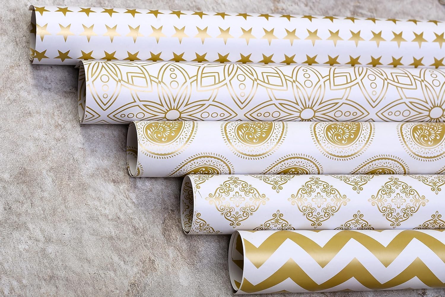 Premium OFIXO (MD2) Gift Wrapping Paper Roll - 6-Pack Mixed Designs for Birthday, Christmas & Party Presents | High-Quality Decorative Wrapping Sheets for Gifts, Crafts & DIY Projects
