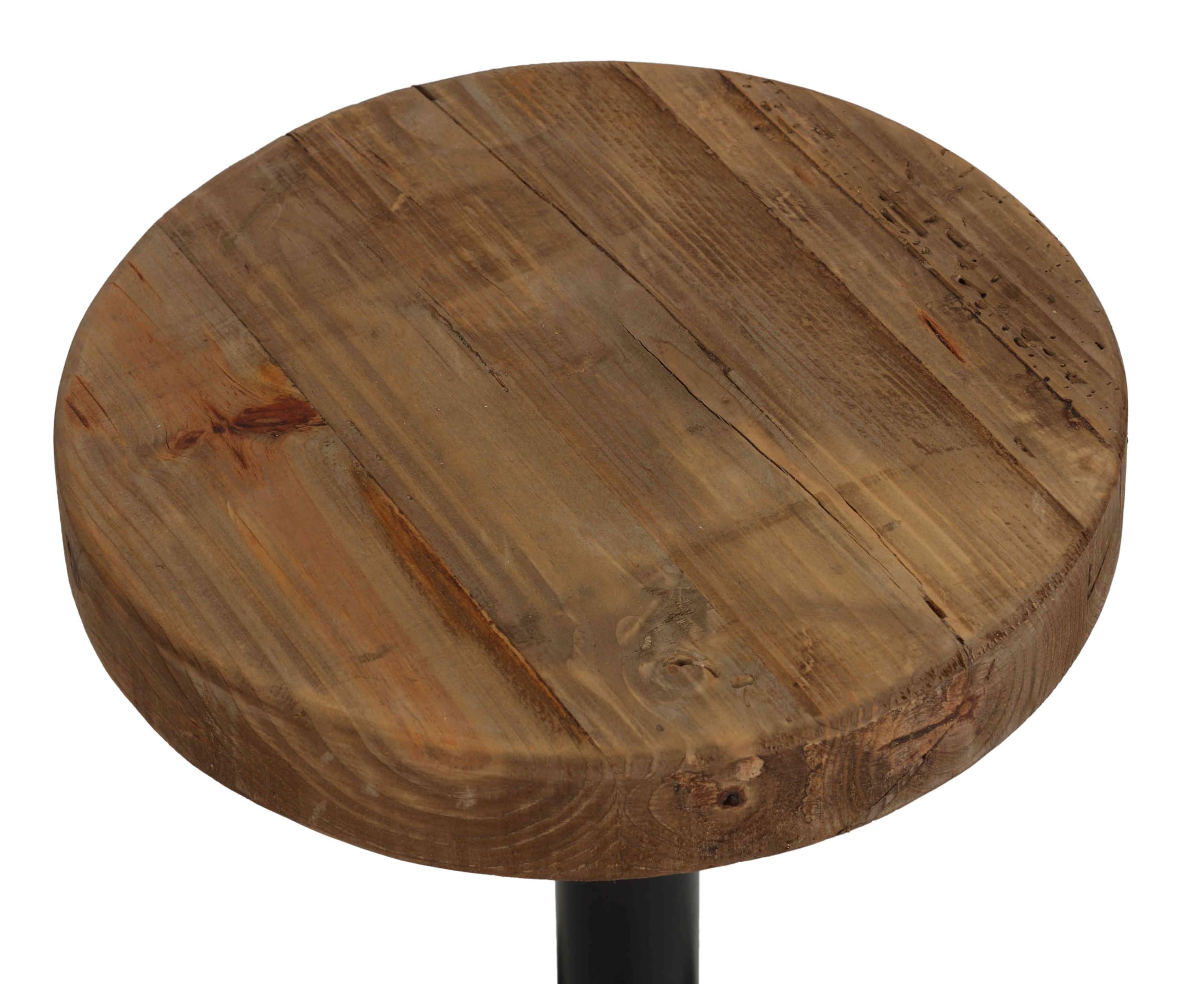 Bare Decor Toby End Table - Brown Wood Nightstand for Living Room, Bedroom & Office - Stylish Side Table with Storage Shelf