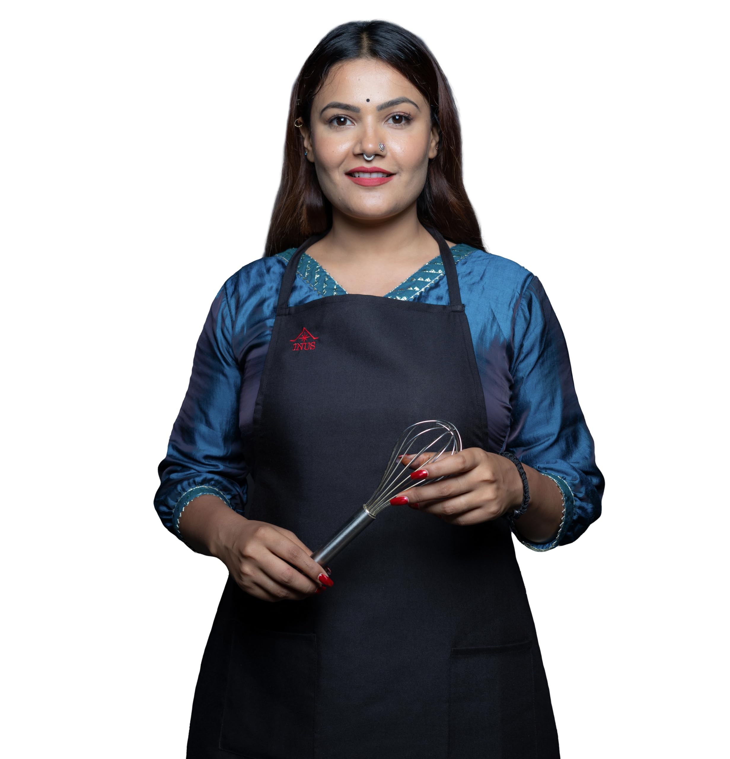 **INUS Adjustable Water-Resistant Kitchen Apron for Adults - Removable Sheet for Easy Cleaning - Perfect for Home, Hotel & Restaurant Cooking**