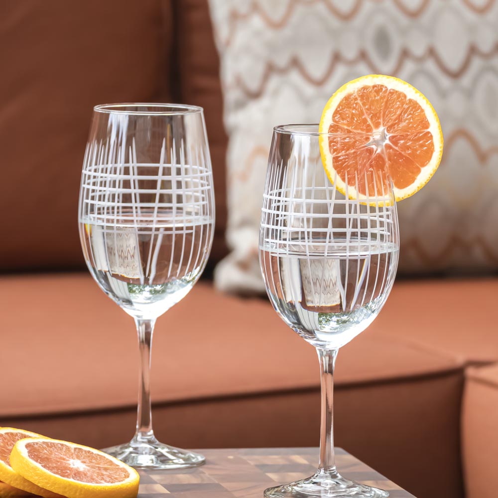Premium Matchstick 18oz All-Purpose Wine Glasses - Set of 2 | Elegant Stemware for Red, White & Sparkling Wines | Perfect for Dinner Parties, Weddings & Romantic Evenings