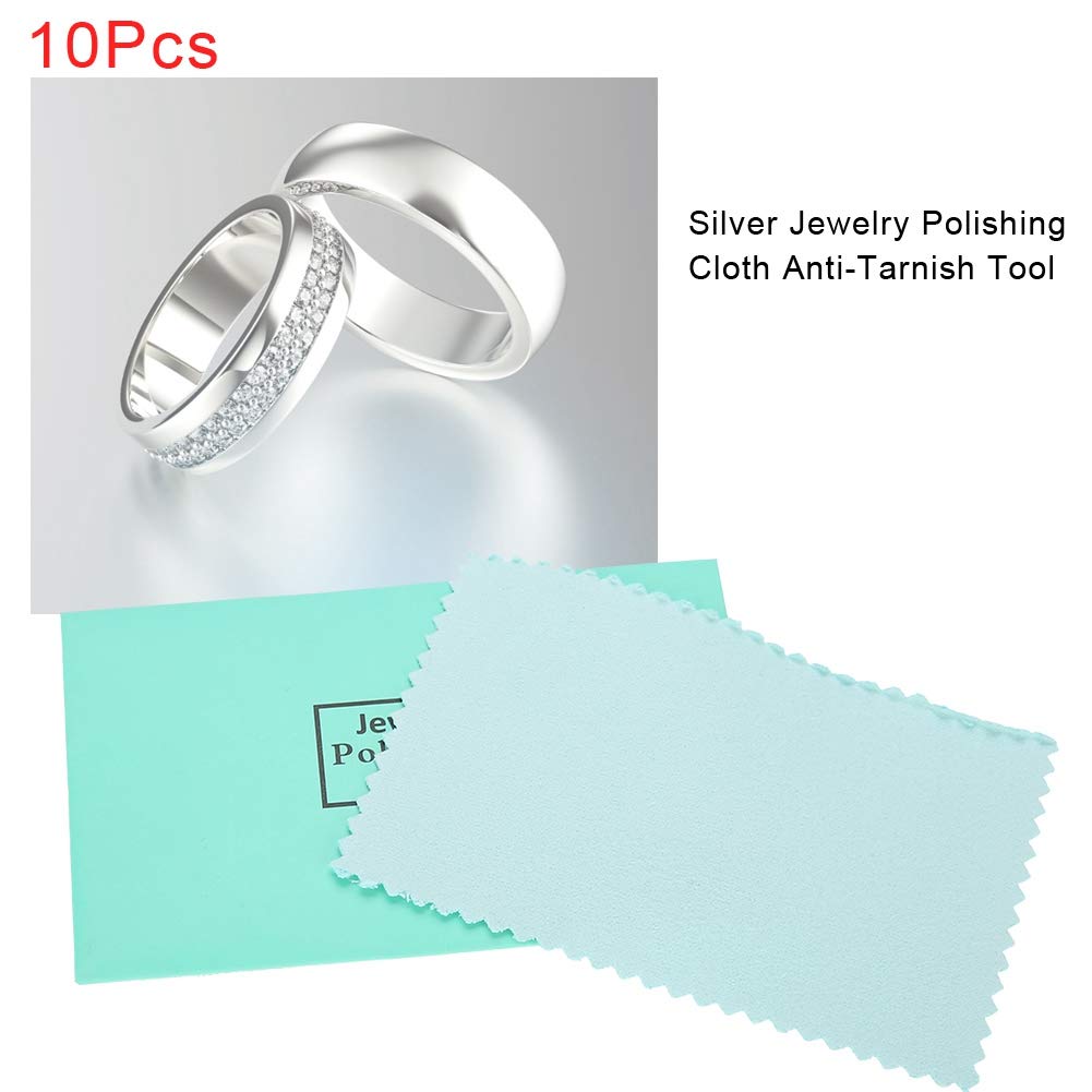 25PCS Silver Polishing Cloth - Premium Jewelry Cleaning Cloth for Sterling Silver, Gold & Platinum - Anti-Tarnish Ring Cleaner & Polish Tool - Perfect for Necklaces, Bracelets & Watches at Home or Travel