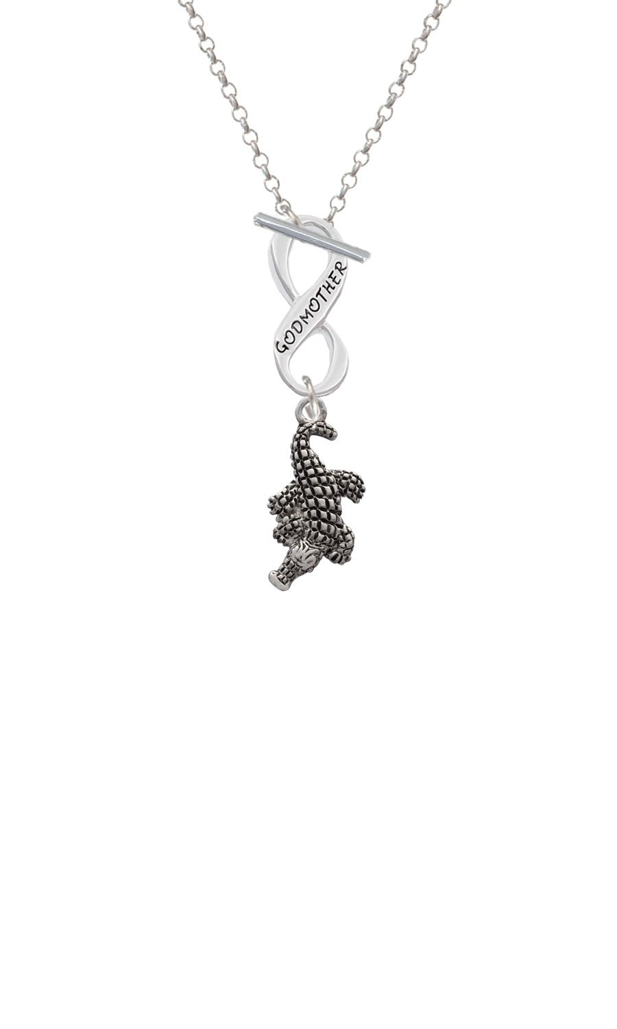 Silver Alligator Infinity Necklace - Elegant Jewelry for Women & Gifts