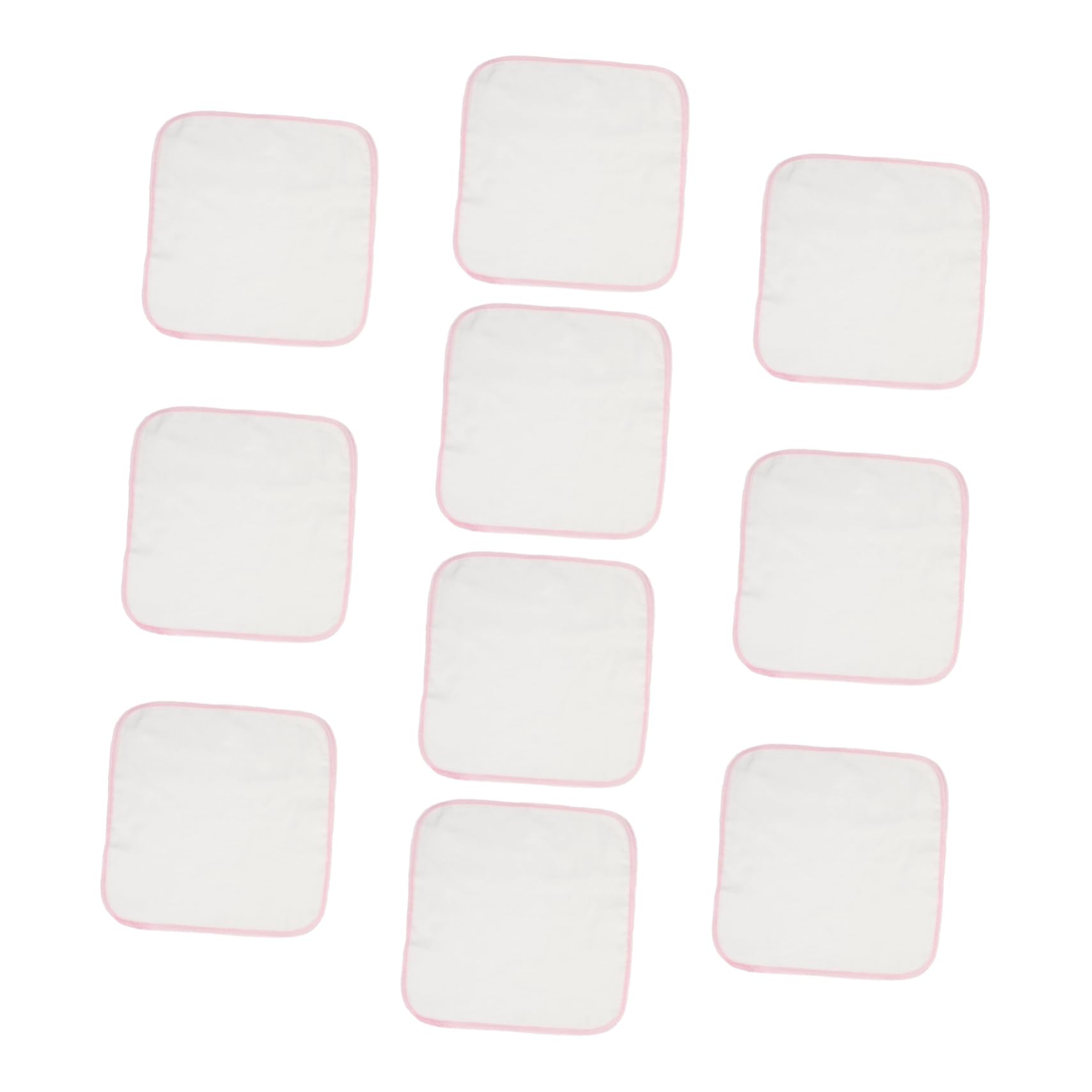VICASKY 10 Pack Small Square Gauze Bandana Bibs - Soft Absorbent Cotton Towels for Babies & Toddlers (Red) - Perfect for Drooling, Feeding, and Messy Playtime