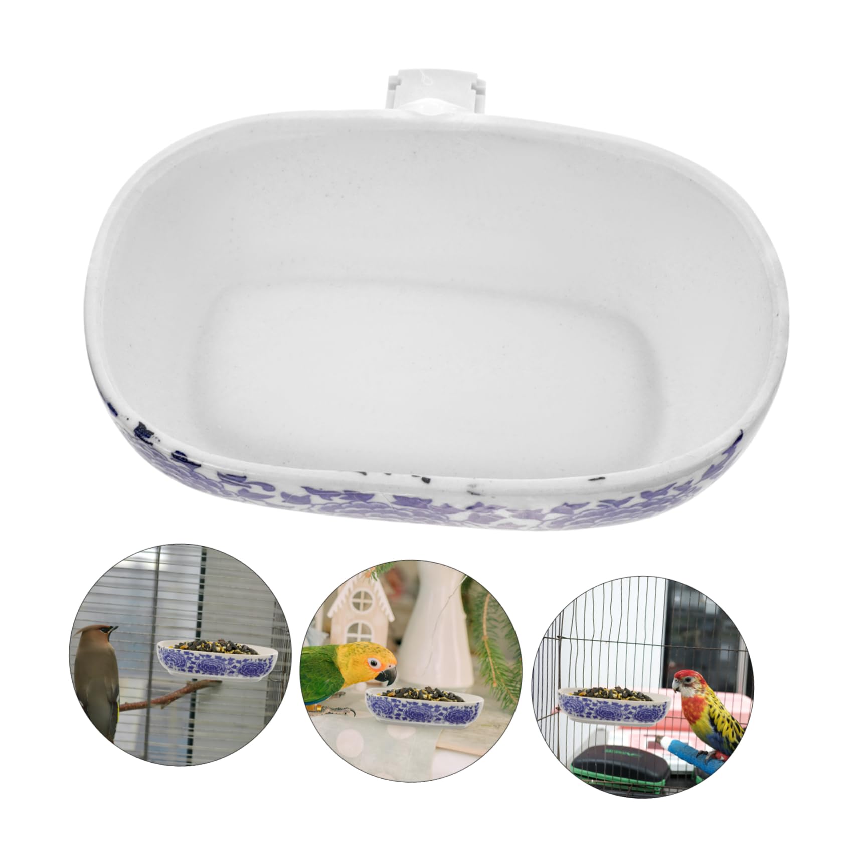 2-Pack Bird Bathing Box for Parrots & Parakeets - Durable Plastic Cage Bathtub for Small Pet Birds - Perfect for Cage Cleaning & Bird Grooming at Home
