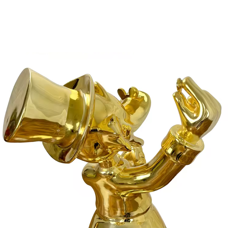 Uncle Scrooge McDuck Gold Millionaire Electroplated Statue - Disney Collectible Figurine & Home Decor for Fans | Perfect for Disney Themed Rooms, Office Decor, and Gift Giving