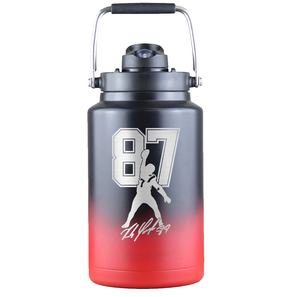 Gronk Signature Edition 1 Gallon Water Bottle - Large Insulated Sports Jug for Gym, Hiking & Outdoor Activities