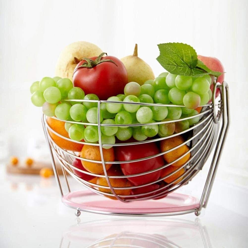 Stainless Steel Fruit Tray - Large European Style Kitchen Serving Platter for Fruits, Vegetables, Desserts & Candy | Elegant Home Decor for Dining Room & Living Room | Perfect for Parties, Family Gatherings & Holiday Entertaining