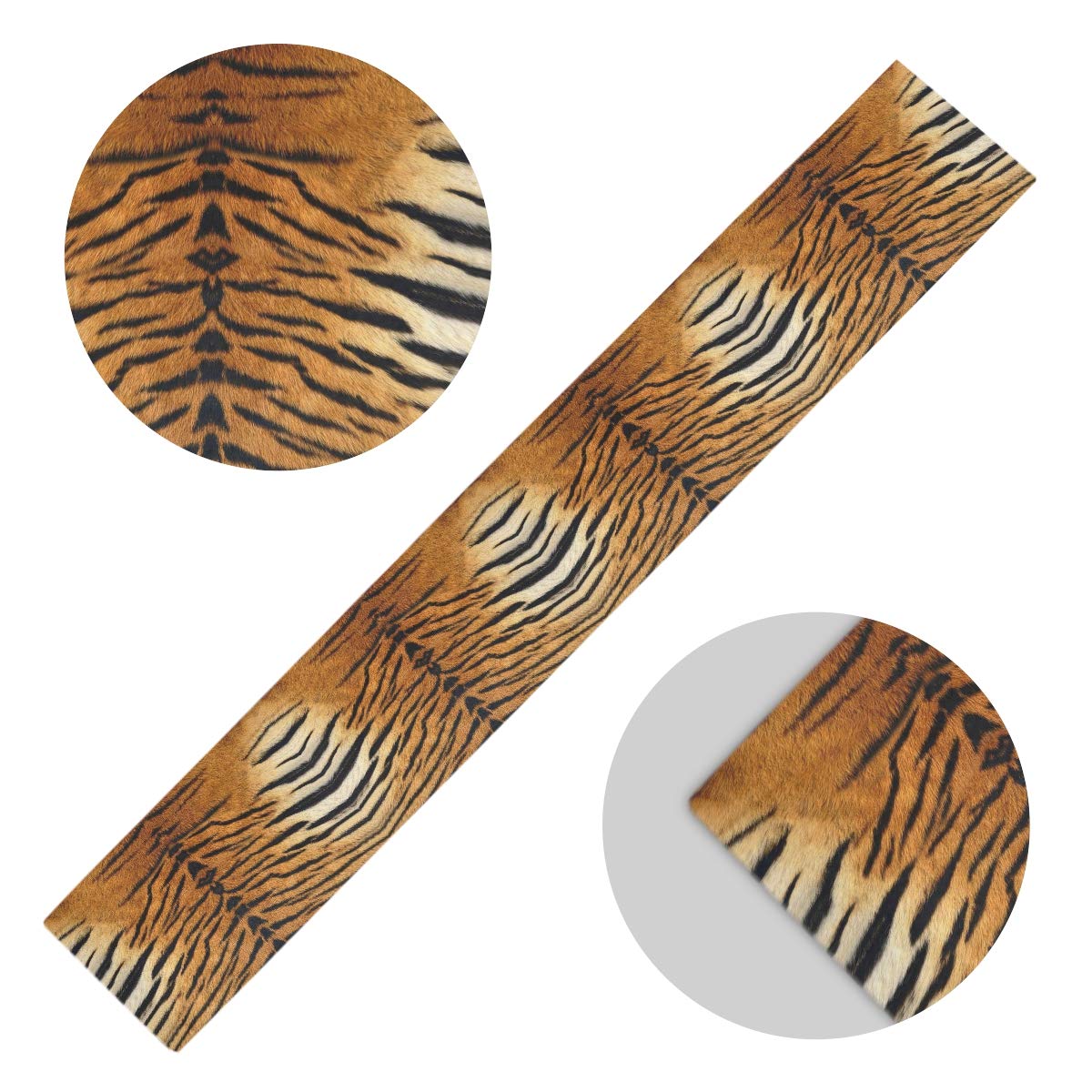 Heat Resistant Animal Tiger Print Table Runner - 70 Inches Long for Dining Room, Holiday Party & Home Decor - Perfect for Thanksgiving, Christmas & Special Occasions