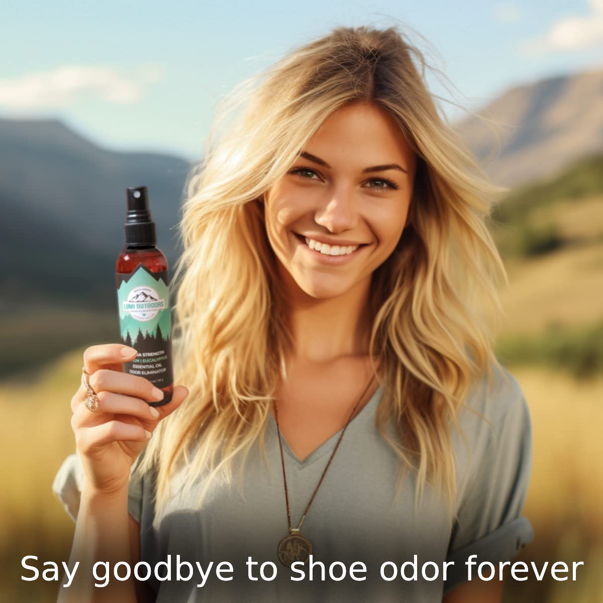 Lumi Outdoors Natural Shoe Deodorizer Spray & Foot Powder Bundle - Lemon Eucalyptus Scent | Eliminate Odor & Freshen Shoes | Perfect for Hiking, Gym & Daily Use