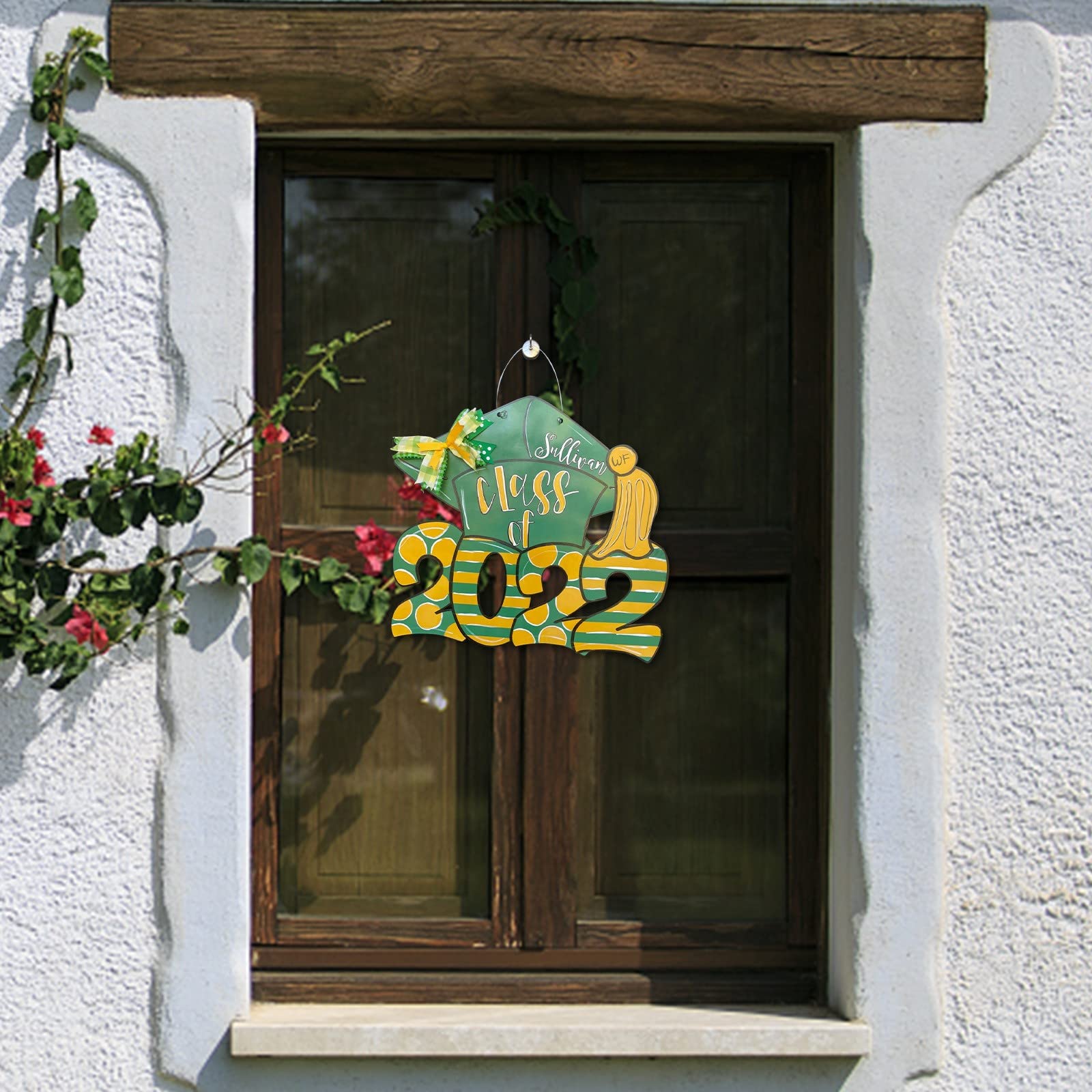 Rustic Easter & Graduation Party Decorations 2022 - Wooden Door Hanging Sign for Home, Venue & Christmas Interior Decor | Perfect for Spring Celebrations, Graduation Parties & Holiday Home Decor