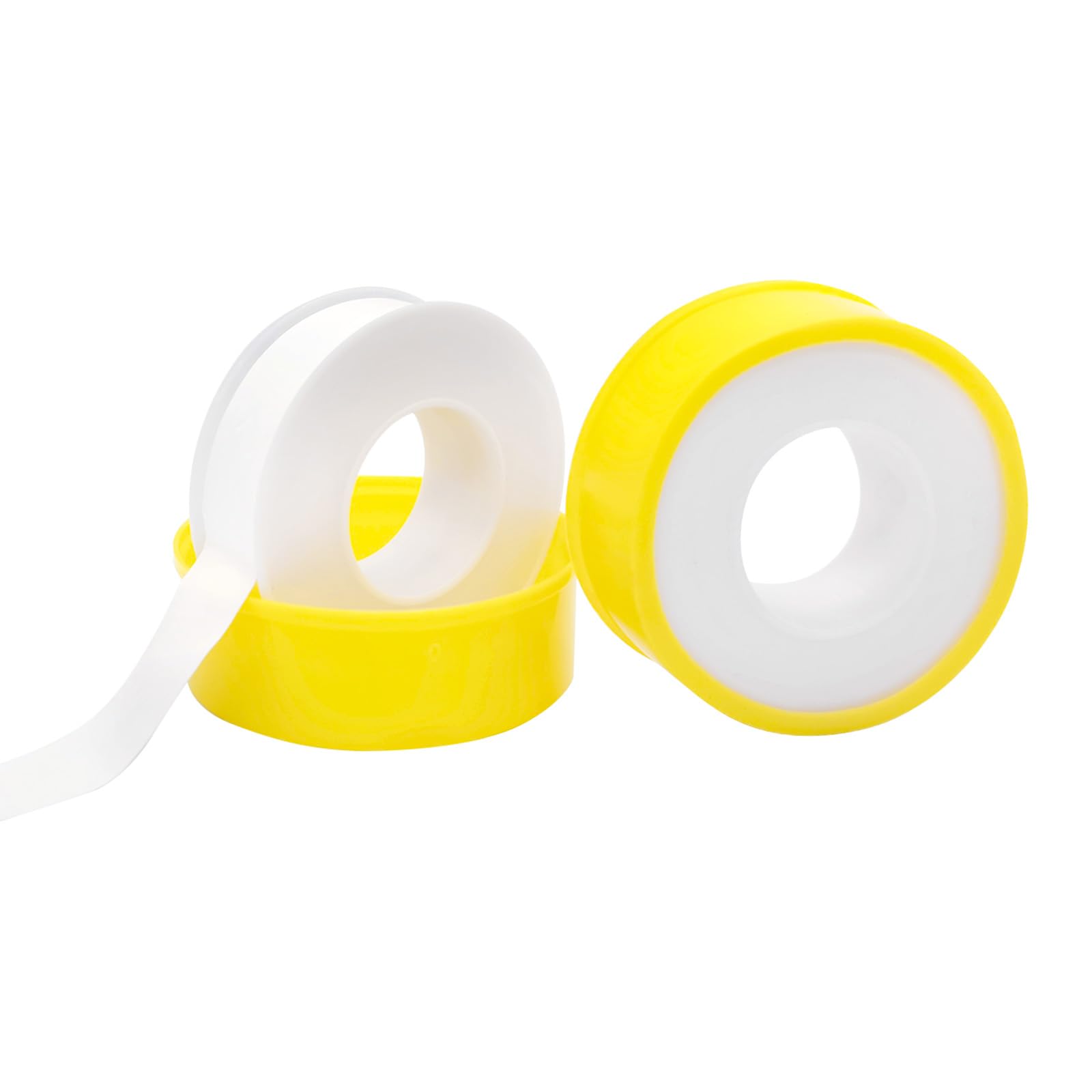 Qancekoo 2 Rolls PTFE Teflon Tape - 12mm x 15m White Plumbers Tape for Water Pipe Sealing, Shower Head & Pipe Thread - Leak Proof, High Temperature Resistant for Plumbing Repairs & DIY Projects