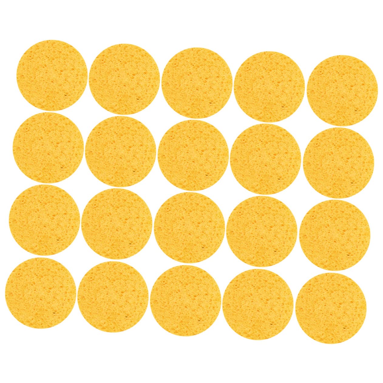 Beavorty 20pcs Compressed Konjac Sponges for Face & Body - Natural Wood Pulp Makeup Sponges, Exfoliating Facial Sponges for Dead Skin Removal & Deep Cleansing - Perfect for Daily Skincare, Makeup Removal & Gentle Exfoliation