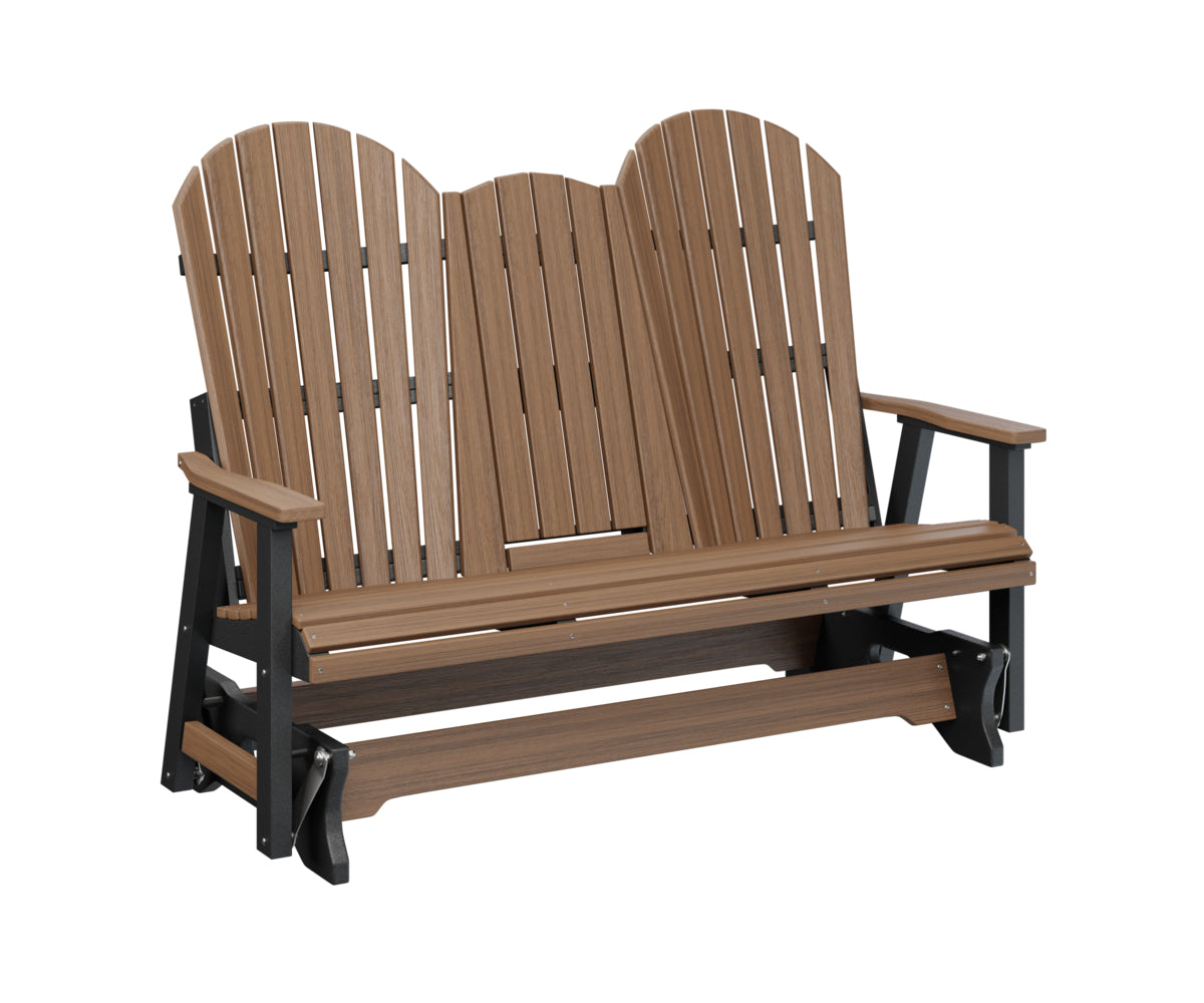 Berlin Gardens Comfo Back 3-Seat Glider Bench with Console - Outdoor Patio Furniture for Relaxing in Garden, Deck, or Backyard