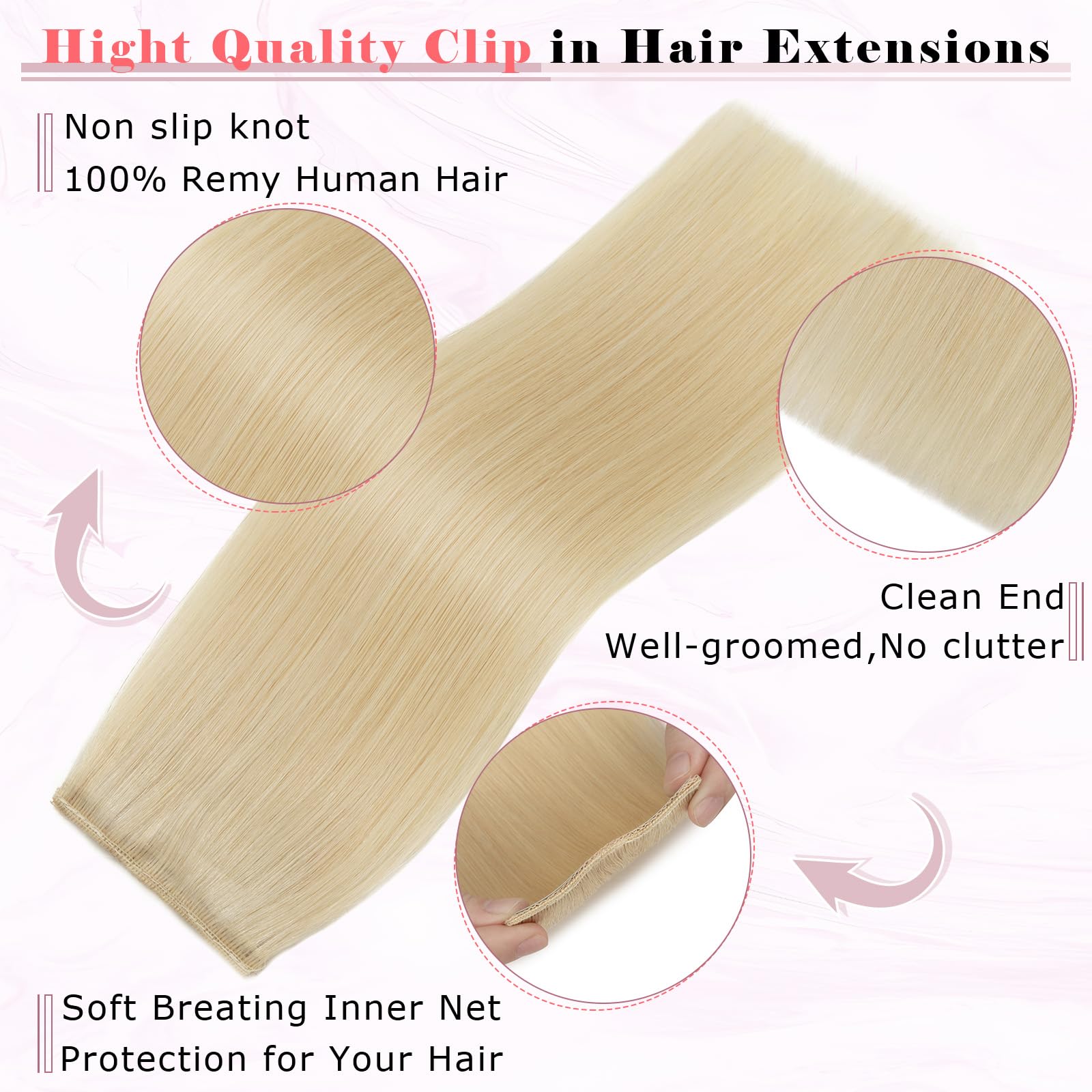 Clip In Mini Human Hair Extensions - 6
