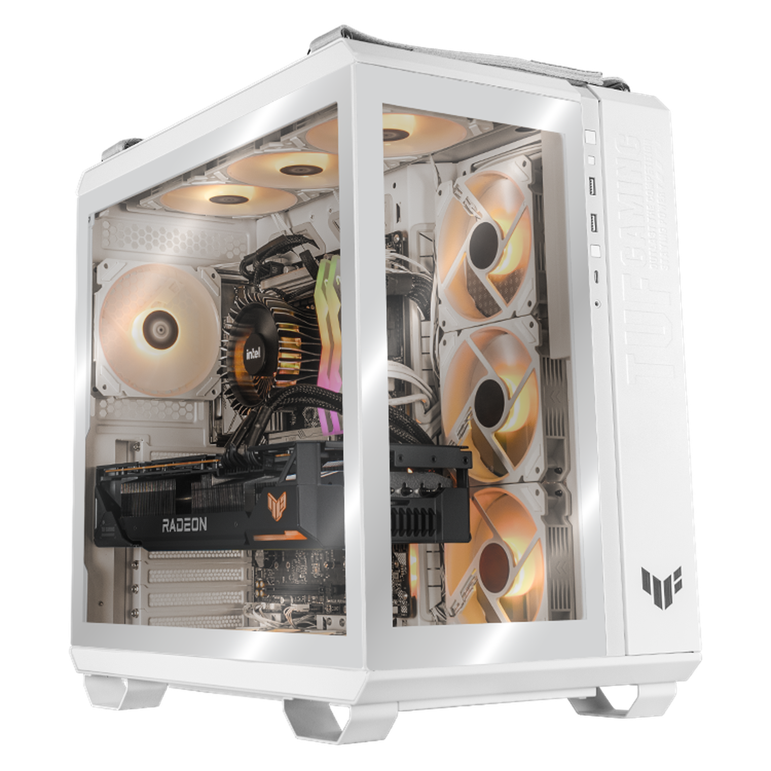ASUS TUF Gaming PC - AMD Radeon RX 7900 XTX, Intel Core i9-14900F, 64GB DDR5 RAM, 4TB SSD, WiFi, White | High-Performance Gaming Desktop for 4K Gaming, Streaming & Content Creation