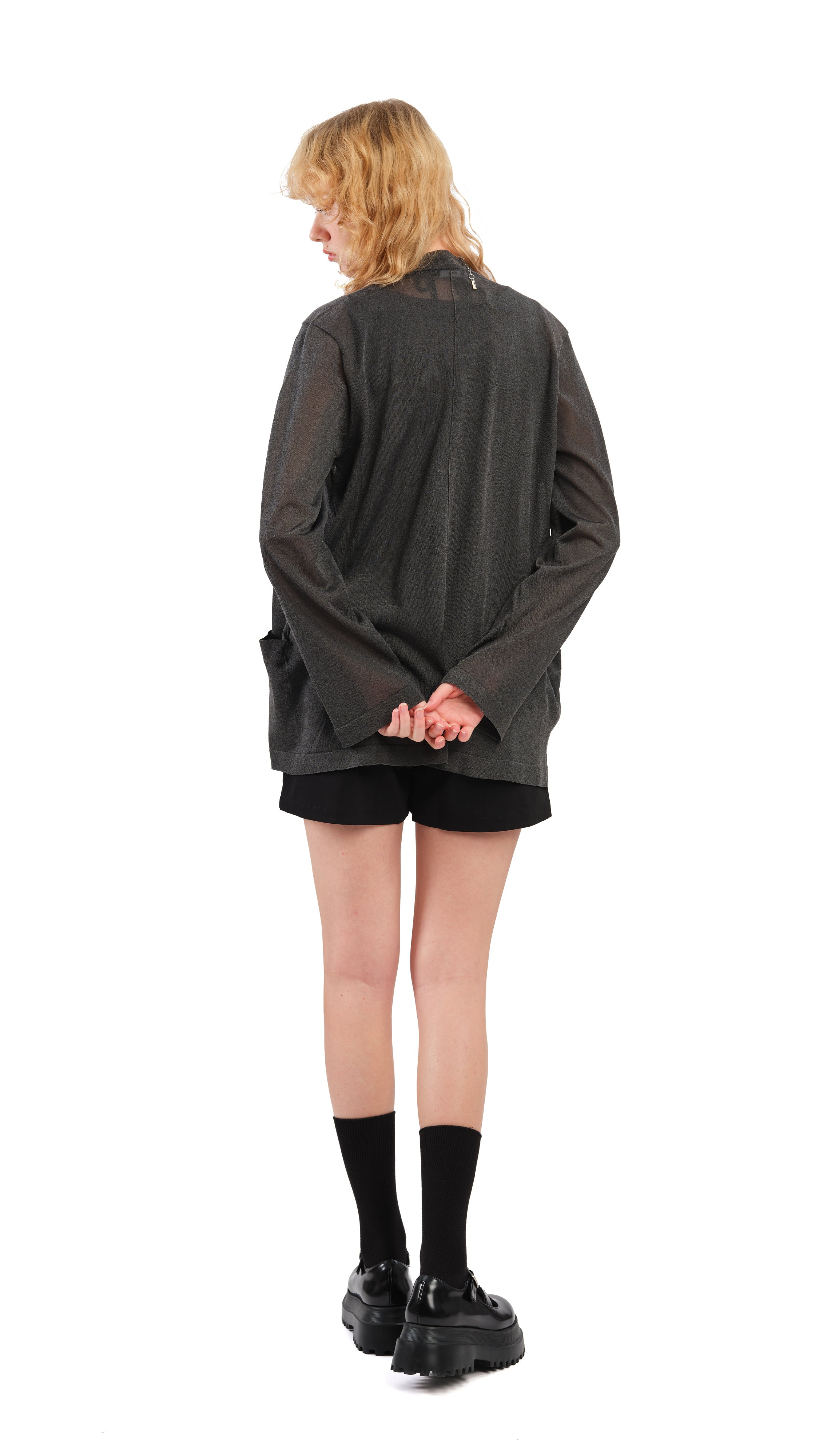 Elegant Sheer Knit Blazer for Women - Lightweight Open-Front Cardigan Jacket - Perfect for Office Wear, Date Nights & Spring Layering