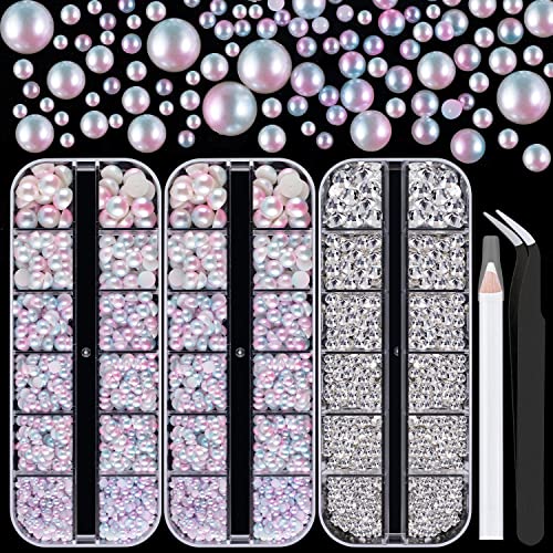 Clear Crystals + Pink Mermaid Pearls