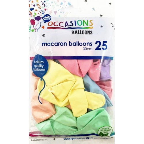 25 Pack Pastel Macaron Latex Balloons 30cm - Perfect for Birthday Parties, Baby Showers & Wedding Decorations