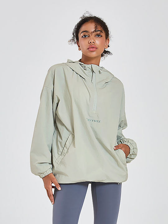 Anorak Hooded Windbreaker Jacket for Men & Women - Lightweight Water-Resistant Outdoor Coat for Hiking, Camping & Travel