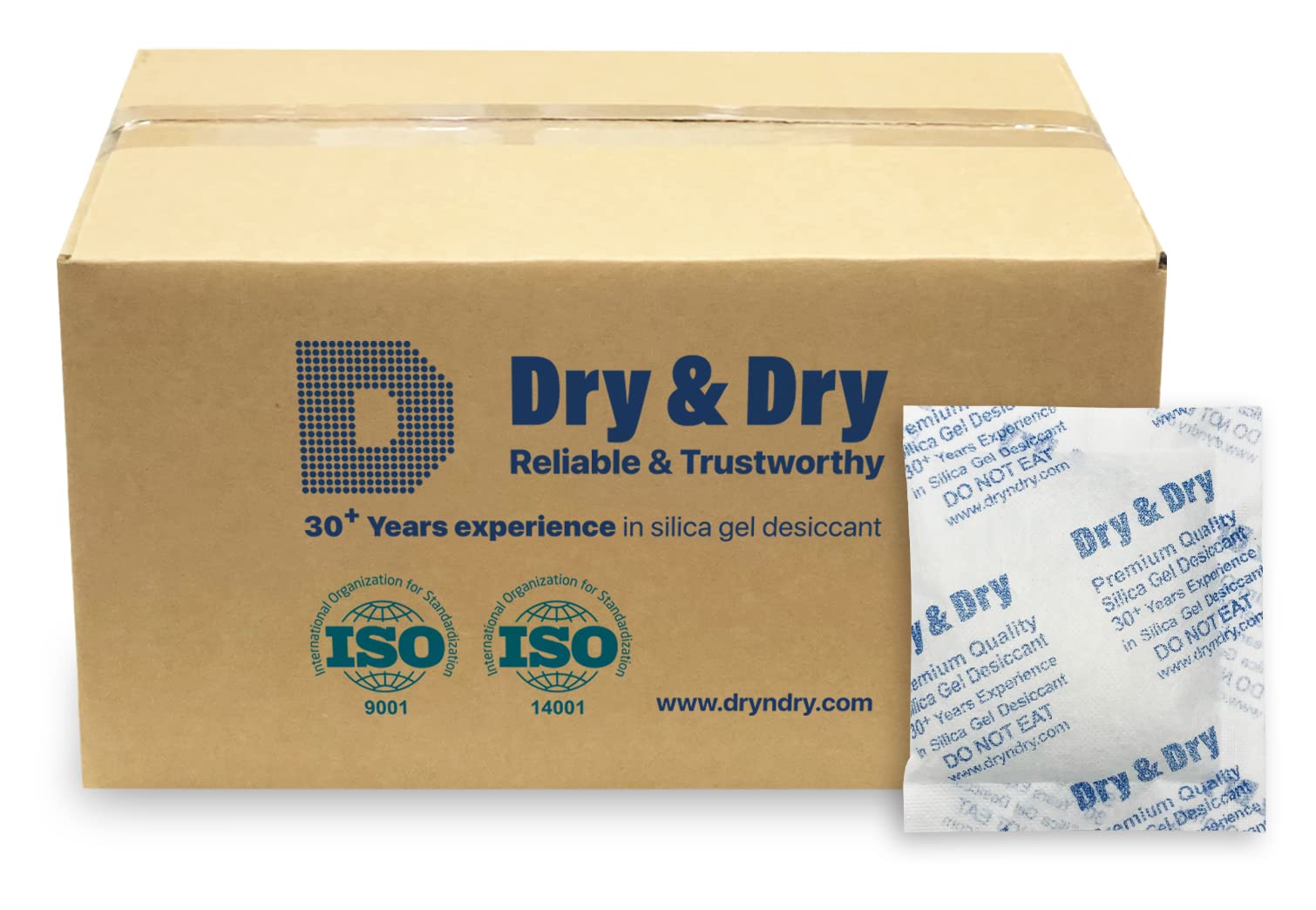 Dry & Dry 50 Gram [400 Packets] Rechargeable Silica Gel Desiccant Packs for Food Storage, Moisture Absorber for Closet, Shoes, Electronics & Safe - Bulk Silica Gel Packets for Long-Term Preservation