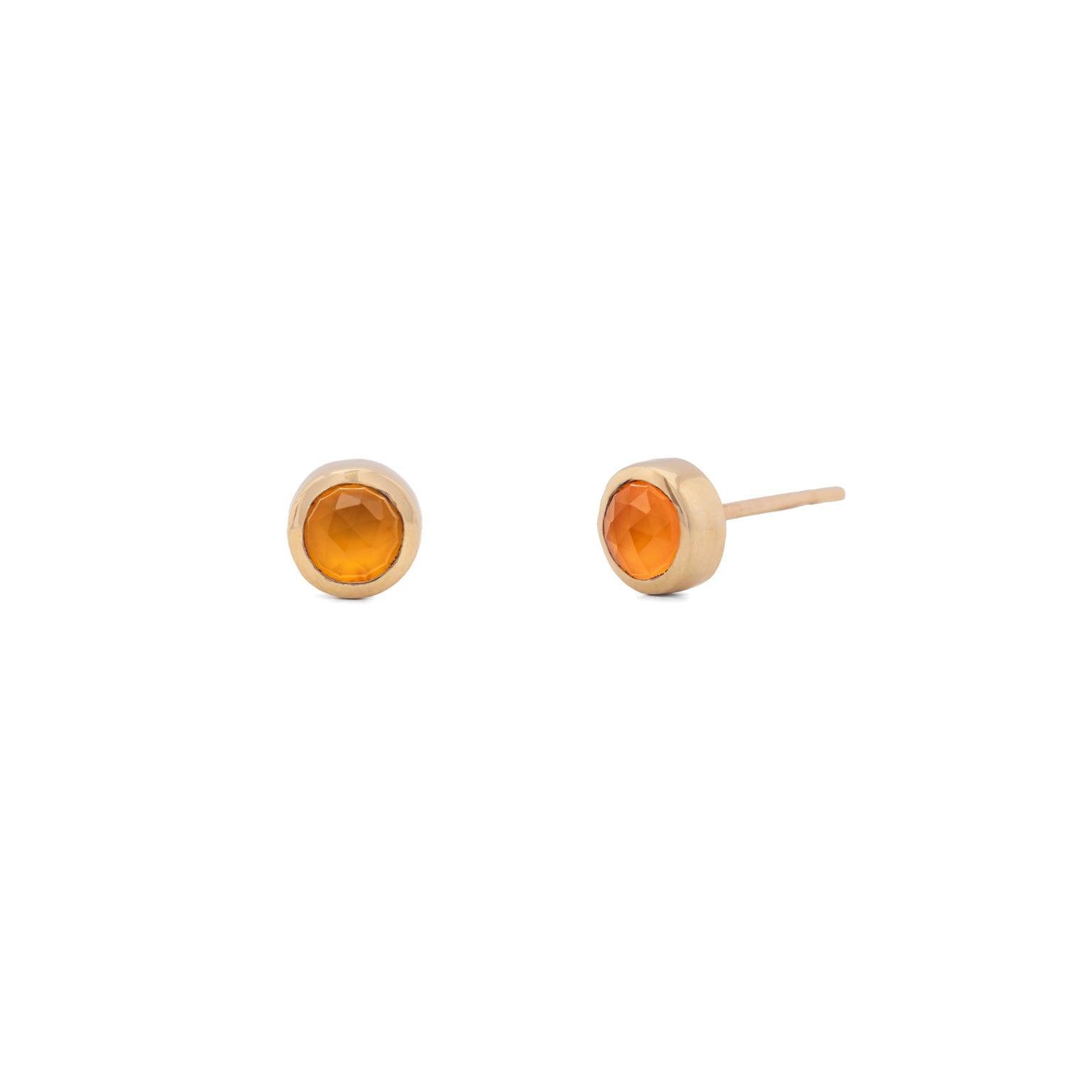 14K Gold Stud Earrings with Genuine Gemstones - Perfect for Everyday Wear & Special Occasions