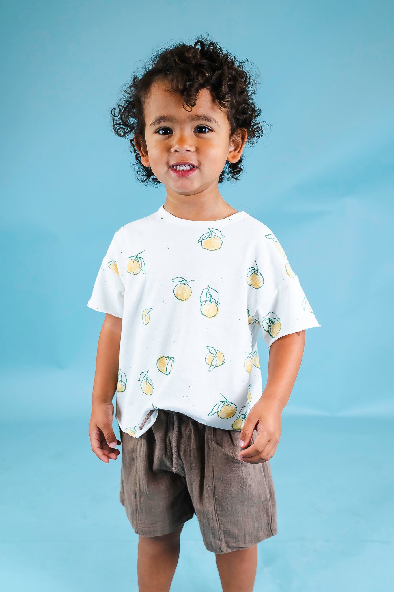 Stylish Fruit Printed Jersey Tee for Toddler Boys - Soft Cotton Comfort - Perfect for Playdates & Family Outings