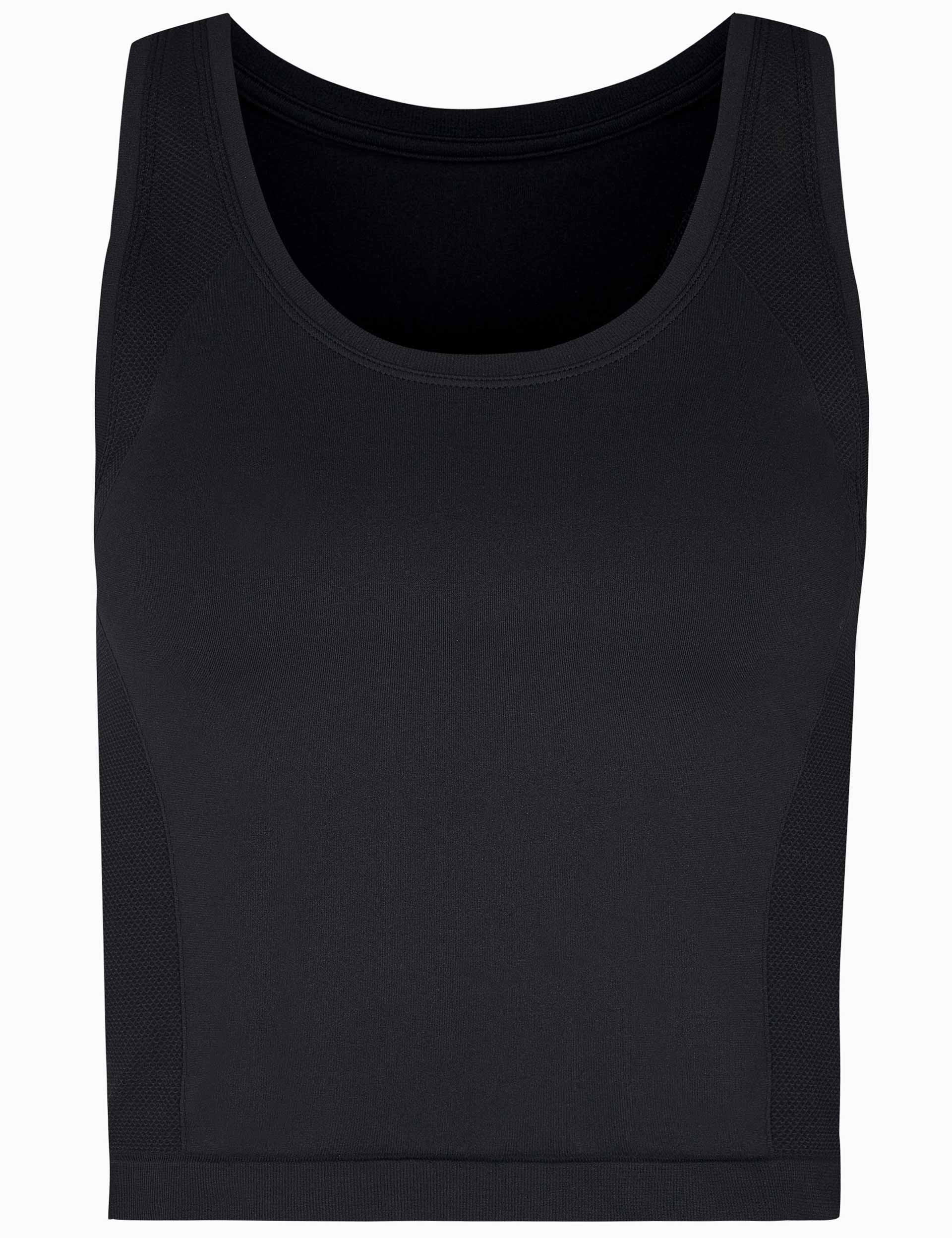 Seamless Gym Vest for Women - High Performance Workout Top - Breathable & Comfortable for Yoga, Running & Fitness - Black