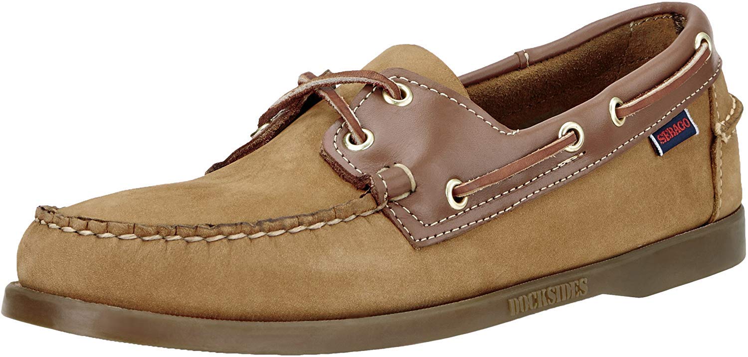Sebago Men's Spinnaker Leather Boat Shoes - Classic Comfortable Deck Shoes for Sailing, Boating & Casual Wear