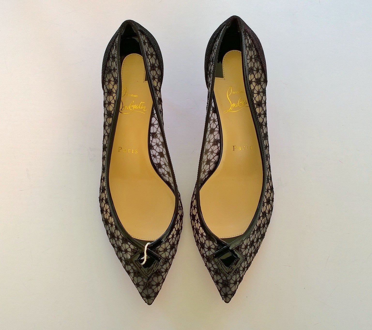 Christian Louboutin Neomid Black Lace Heels 55mm - Luxury Women's Stiletto Pumps for Weddings & Evening Events