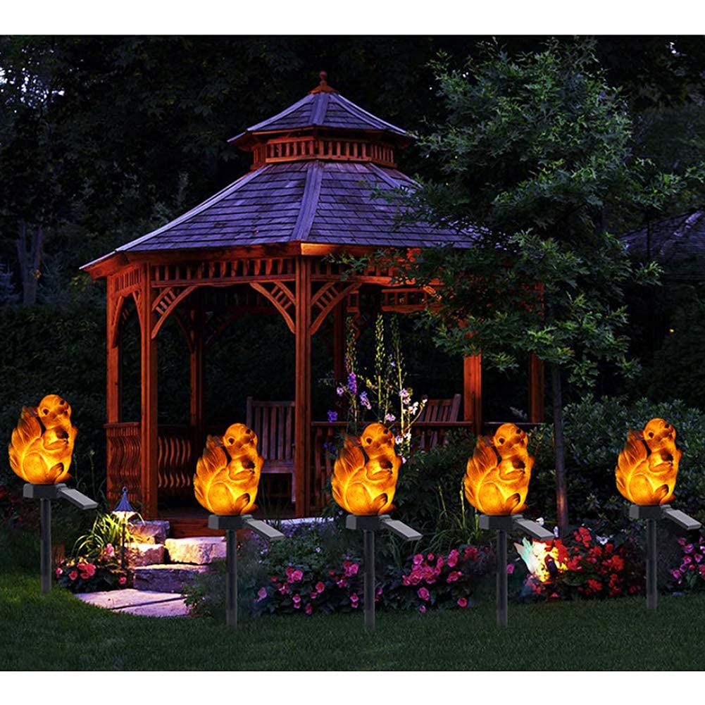 Solar Squirrel LED Yard Lights - Waterproof Outdoor Landscape Lighting for Garden, Lawn, Patio & Walkway | Warm White Solar-Powered Animal Decor | Perfect for Evening Ambiance & Pathway Illumination