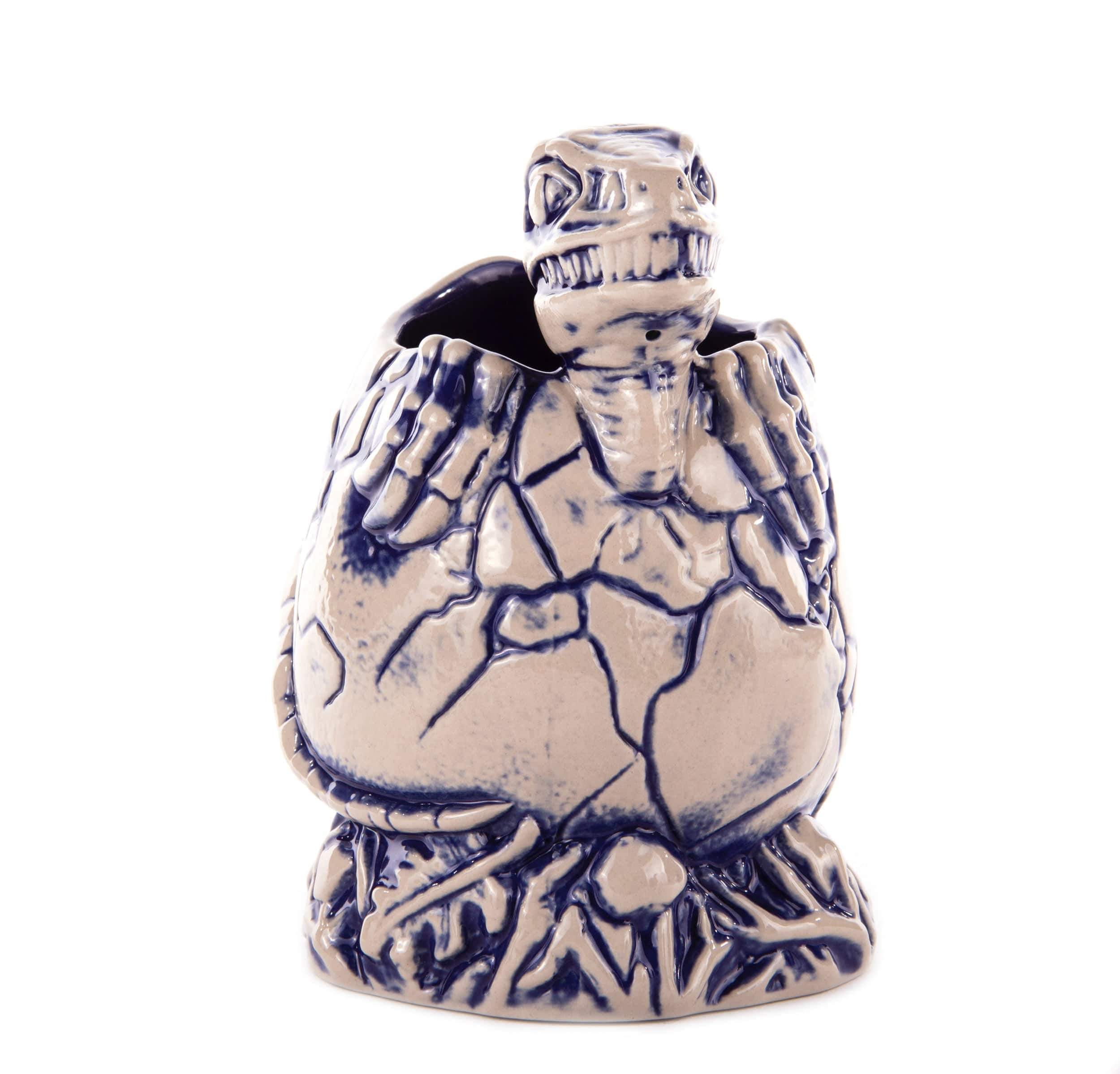 Jurassic Park Baby Raptor Tiki Mug - Blue Collectible Ceramic Cup for Dinosaur Fans | Perfect for Movie Nights, Themed Parties & Home Decor
