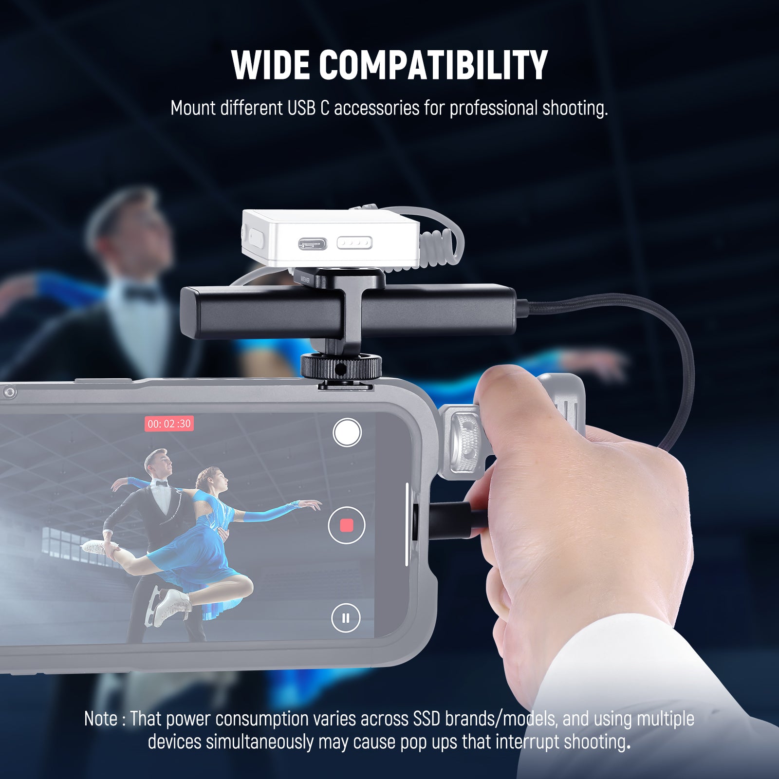 NEEWER PS020E 4-in-1 USB C Hub with 100W PD Charging, 3.1 Gen2 Ports & Cold Shoe Adapter - Perfect for MacBook Pro, iPad Pro & Laptop Accessories (Home Office, Travel, Photography)