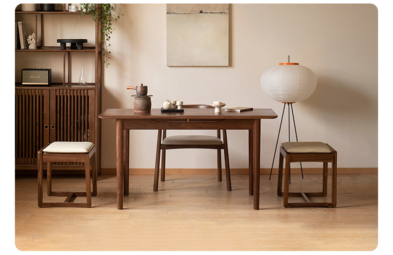 Premium Black Walnut Solid Wood Large Coffee Table - Modern Minimalist Design for Living Room, Lounge & Office