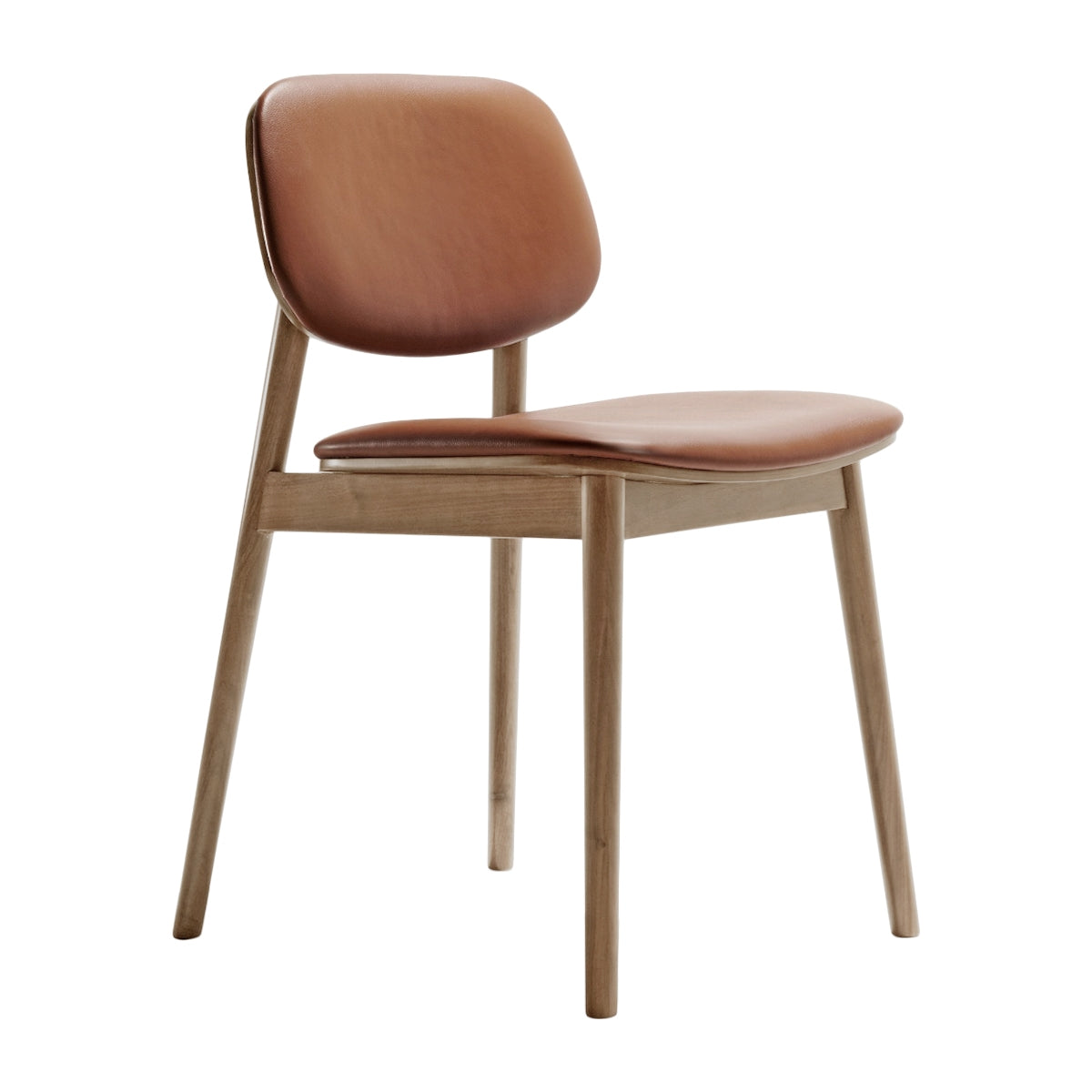 Premium Oak Leather Dining Chair - Lando Modern Upholstered Seat for Kitchen, Dining Room & Office - Comfortable & Stylish Home Furniture