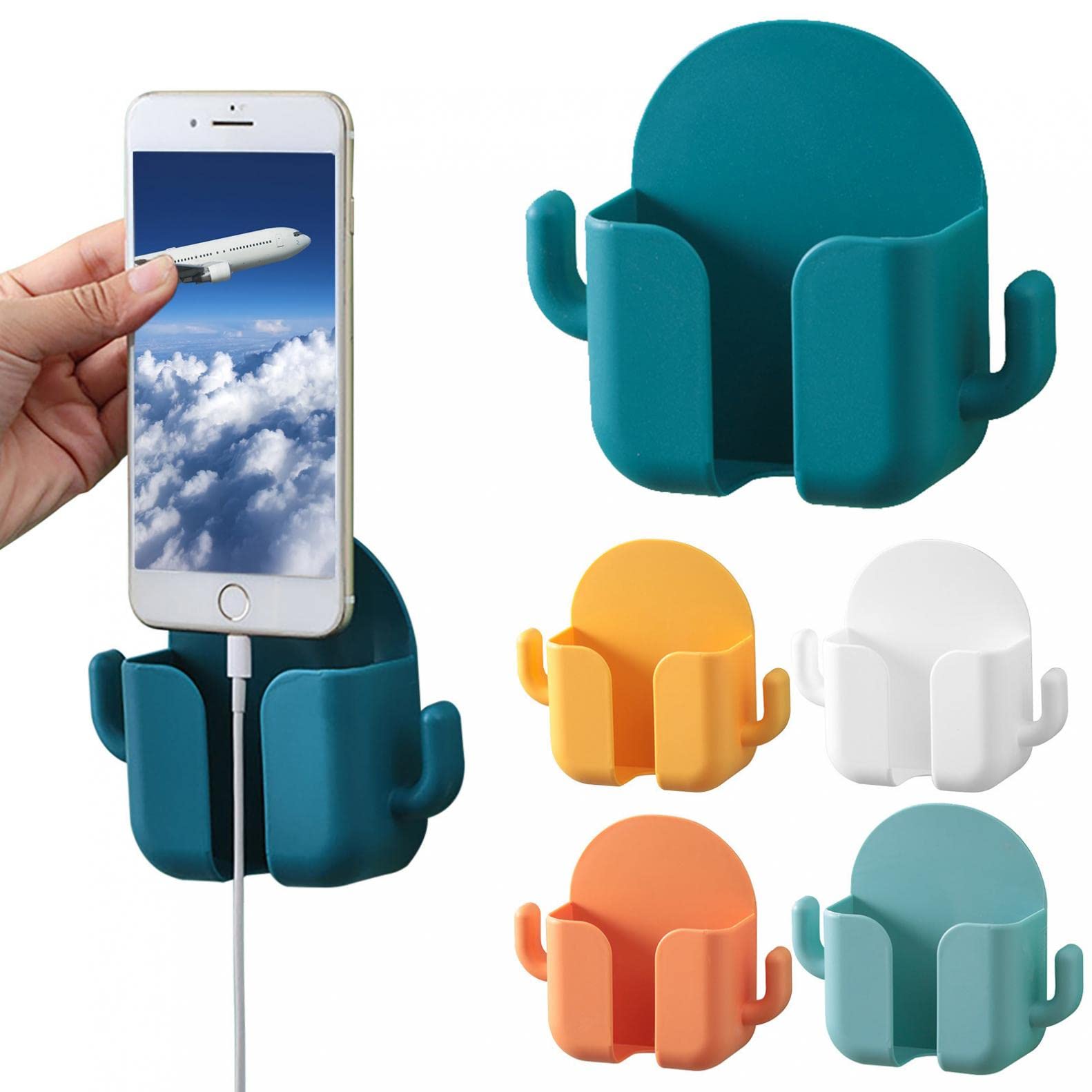 Zhenlik 1PC Creative Phone Remote Control Organizer Box - Multi-Function Storage Holder for Bedroom, Bathroom & Wall Mount - Perfect for Organizing Small Gadgets, Keys & Essentials