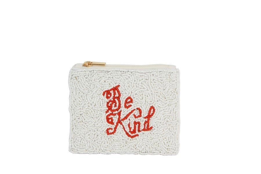 Be Kind Coin Purse - Small Leather Wallet for Coins & Cash - Perfect for Travel, Shopping & Everyday Use