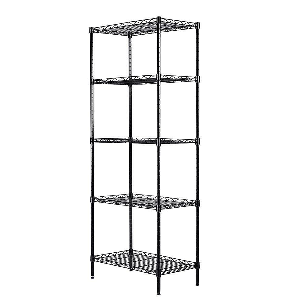 Heavy Duty 5-Tier Adjustable Wire Shelving Rack - 60x22x12 Inches - Multi-Purpose Storage Shelf for Closet, Pantry, Garage & Laundry Room Organization