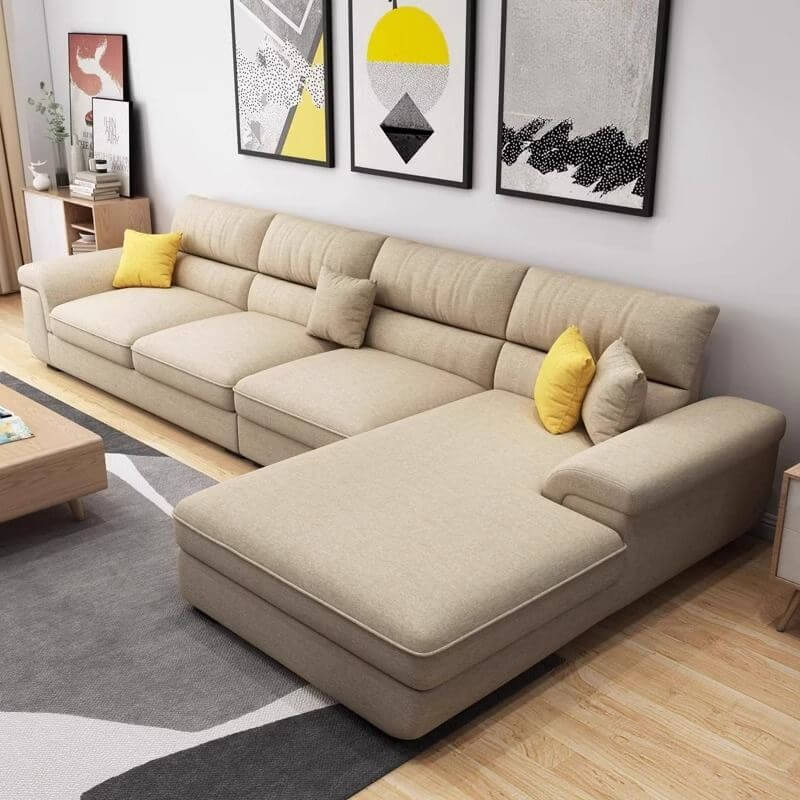 Modern L-Shaped Upholstered Recliner Sofa in Olive Green, Oatmeal & Midnight Black - Right Facing Sectional Couch for Living Room, Home Theater & Family Room Relaxation