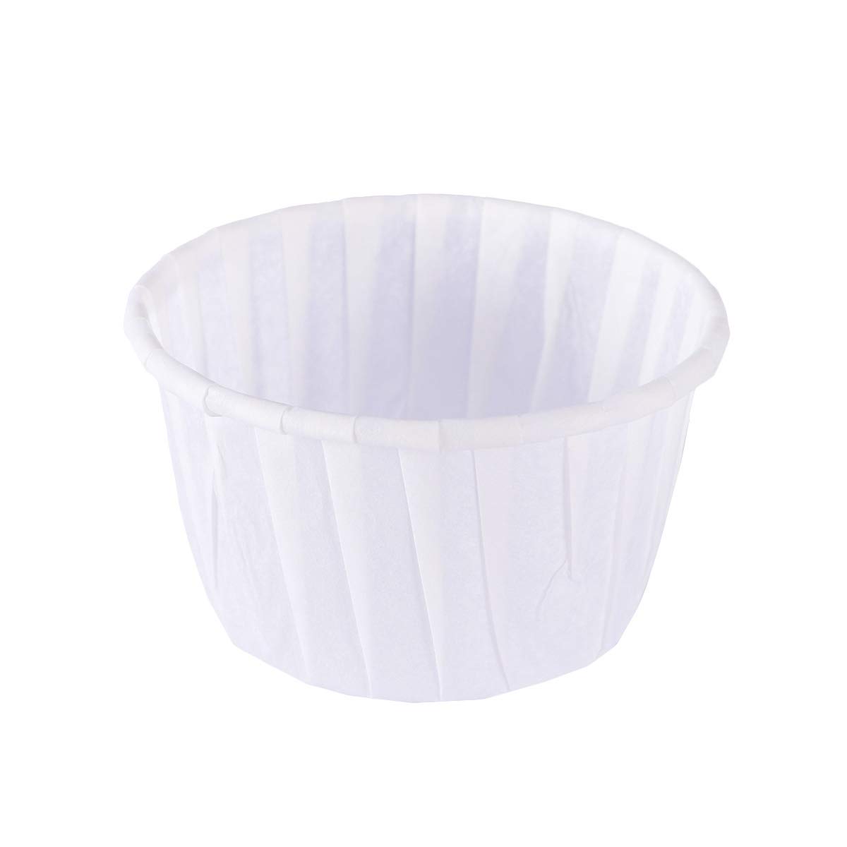 DOITOOL 50pcs Non-Stick Baking Paper Cups - White Cupcake Liners, Muffin Wrappers & Cake Roll Pans for Oven - Perfect for Birthday Parties, Baking, and Home Dessert Making