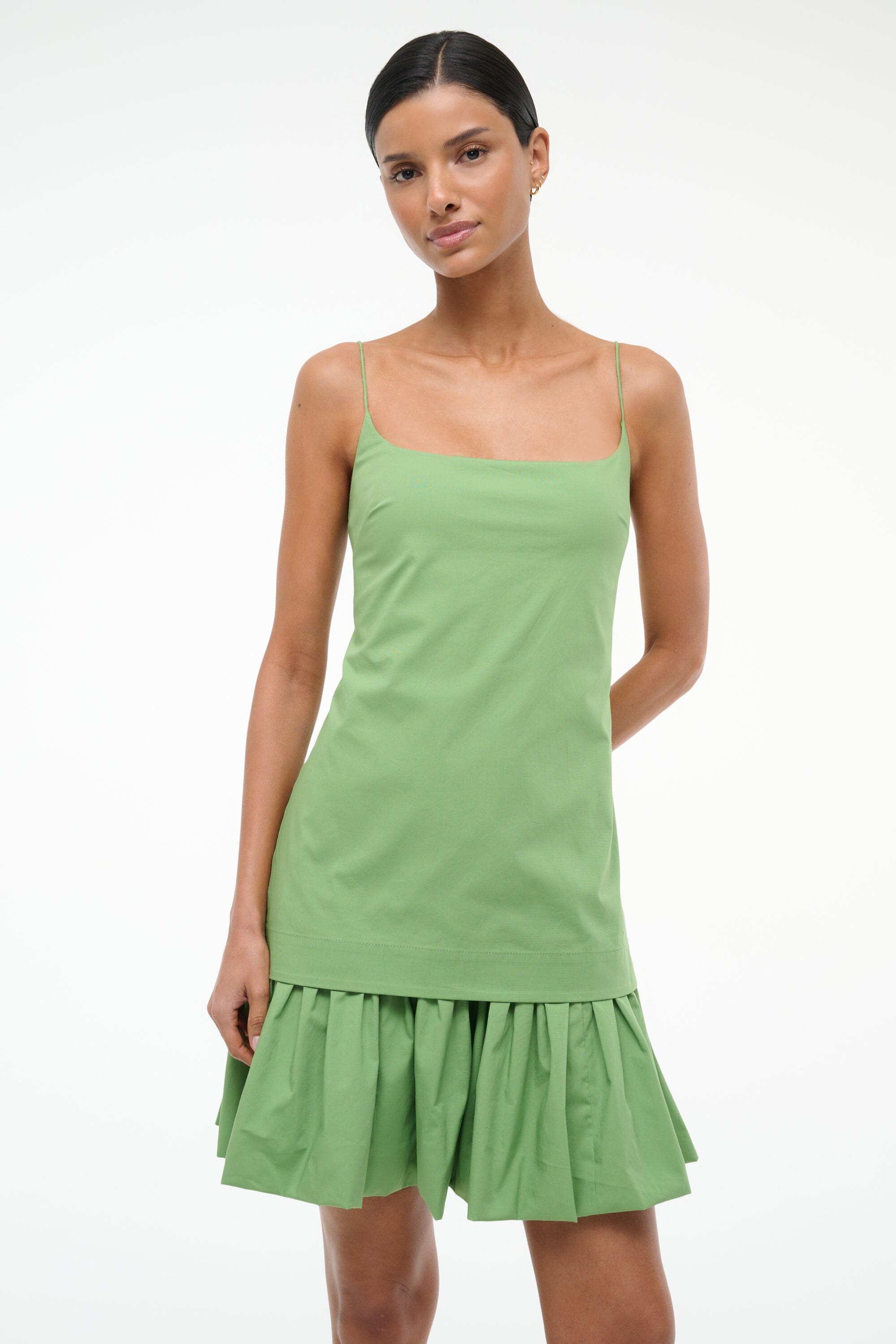 ARI Mini Dress with Leaf Print - Flowy Summer Dress for Women, Perfect for Beach Vacation, Party & Casual Wear